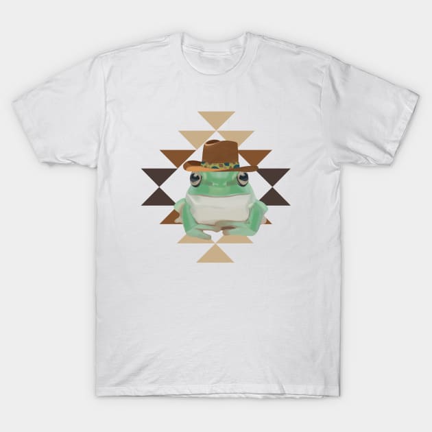 Western Cute Cowboy Frog T-Shirt by Suneldesigns